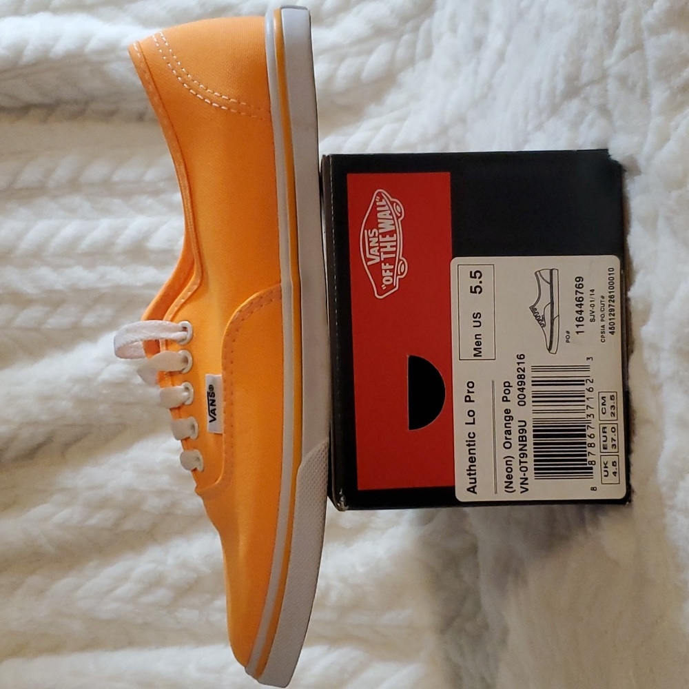Neon Orange Vans NIB Men's 5.5 Women's 7